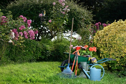 Lawn mowing equipment used for a tidy Preston garden